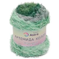 Пряжа "Артемида Колор №06" (150 г; 80 м; зеленый секционный)