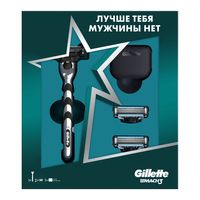 Подарочный набор "Gillette Mach3" (станок для бритья, сменные кассеты, чехол)