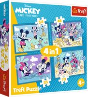 Пазл 4в1 "Забавные приключения Микки Мауса" (35/48/54/70 элементов)