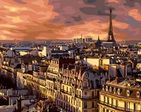 Картина по номерам "Сумеречный Париж" (400х500 мм)
