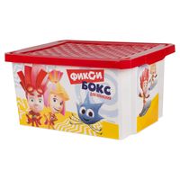 Ящик для хранения игрушек на колесиках "Фиксики" (17 л; красный)