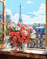 Картина по номерам "Окно в Париж" (400х500 мм)