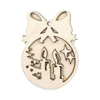 Деревянная заготовка "Шар со свечой"