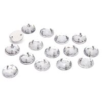 Стразы пришивные для рукоделия (10 мм; 15 шт.; прозрачный)