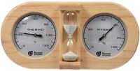 Термометр-гигрометр для бани и сауны "Банная станция. С песочными часами"