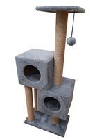 Игровой комплекс "Двойной домик. Джут" (31х55х127 см; серый)